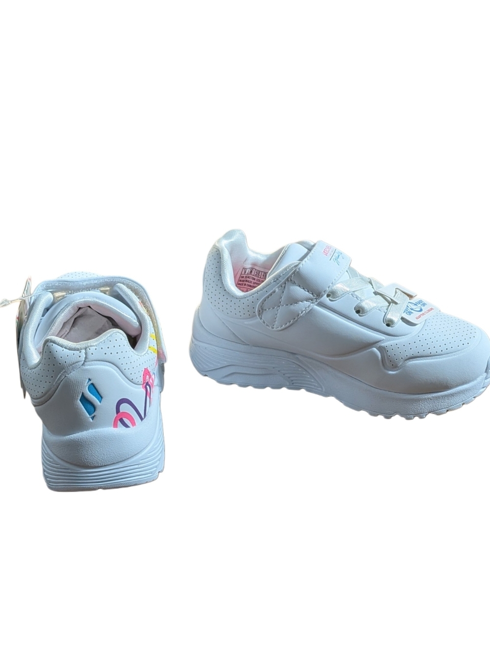 Skechers x JGoldcrown Kids Uno Lite Love Levitate Sneakers White Multi Size 9 - Picture 5 of 10